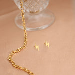 925 Sterling Silver Lightning Bolt Studs