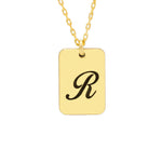 925 Sterling Silver Personalised Initial Tag Necklace