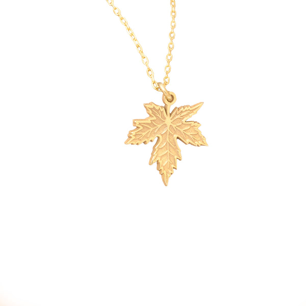 925 Sterling Silver Maple Leaf Necklace