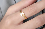 925 Sterling Silver Personalized Name Ring With Birthstone