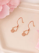 925 Sterling Silver Hamsa Earrings