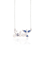 925 Sterling Silver Enamel Hand-Painted Anka Kuşu İsim Necklace