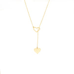 925 Sterling Silver Heart Y Necklace