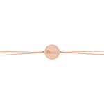 925 Sterling Silver Circle Name Tag Duo Chain Bracelet