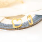 925 Sterling Silver Heart Earrings 18 Mm