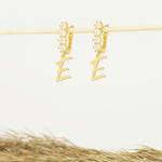 925 Sterling Silver Dangle Initial Earring 96