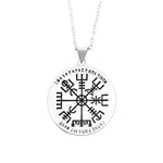 925 Sterling Silver Vegvisir Rune Necklace