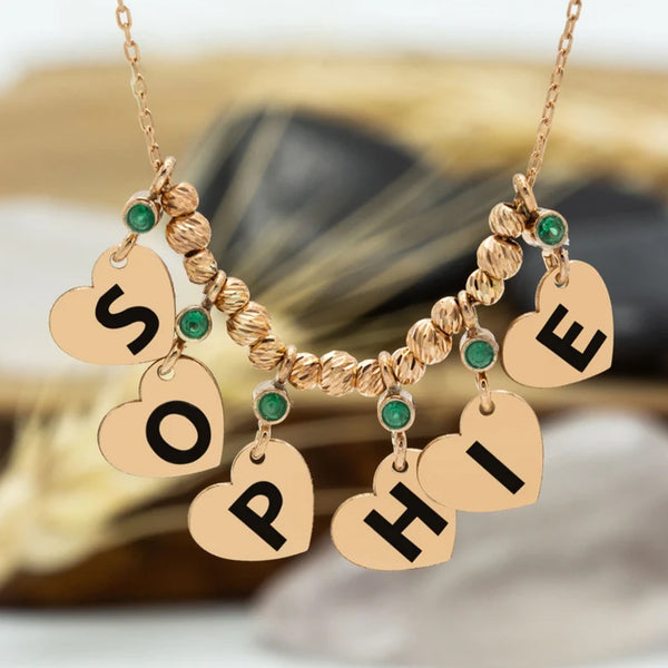 925 Sterling Silver Handmade Initial Name Necklace (Plated Halley)