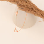 925 Sterling Silver Heart And Plane Necklace