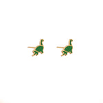 925 Sterling Silver Enamel Dinosaur Studs