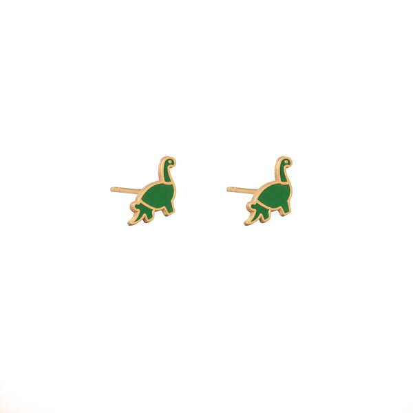 925 Sterling Silver Enamel Dinosaur Studs