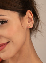925 Sterling Silver Old English Initial Earringsa