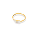 925 Sterling Silver Crystal Pave Di̇kdörtgen Ring