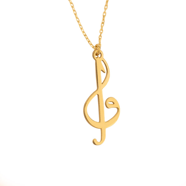925 Sterling Silver Vav Elif Sol Anahtarı