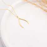 925 Sterling Silver Wishbone Ring Holder Necklace