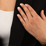 925 Sterling Silver Chandrila Star Line Ring
