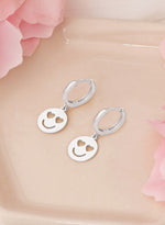 925 Sterling Silver Heart Eyes Earrings