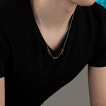 925 Sterling Silver Barbed Wire Necklace (Zi̇i̇nci̇ri̇ Cs40020)