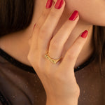 925 Sterling Silver Personalized Name Block Ring