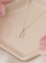 925 Sterling Silver Tiny Starfish Necklace
