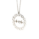 925 Sterling Silver Personalized Infinity Pulse Necklace