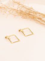 925 Sterling Silver Diamond Shape Ear Jacket Earrings