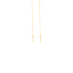 925 Sterling Silver Tiny Star Diamond Threader Earrings(Zi̇nci̇ri̇ Cs40090)