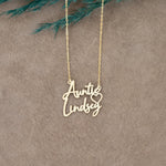 925 Sterling Silver Two Name Necklace With Heart