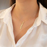 925 Sterling Silver Baseball Bat Name Necklace