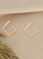 925 Sterling Silver Square Hoop Earrings 309