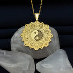 925 Sterling Silver Life Of Flower Mandala With Yin Yang Necklace