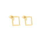 925 Sterling Silver Triangle Square Ear Jacket Necklace