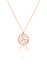 925 Sterling Silver Volleyball Charm Necklace
