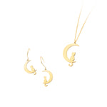 925 Sterling Silver The Cat Sitting On The Moon Necklace
