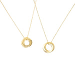 925 Sterling Silver Russian Rings Necklace