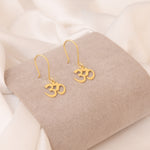 925 Sterling Silver Dangle Om Earring