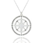 925 Sterling Silver Compass Necklace