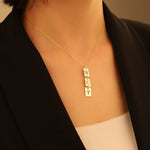 925 Sterling Silver Mini Initial Tag Necklace