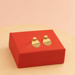 925 Sterling Silver Modern Double Round Earrings
