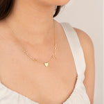 925 Sterling Silver Heart And Two Name Necklace