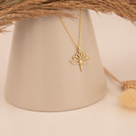 925 Sterling Silver Lotus Flower Necklace,
