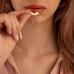 925 Sterling Silver Triple Star Comet Necklace
