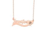 925 Sterling Silver Heart Name Necklace ,