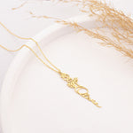 925 Sterling Silver Birth Flower Name Necklace