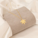 925 Sterling Silver Autumn Leaf Necklace