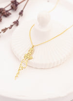 925 Sterling Silver Birth Flower Name Necklace