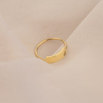925 Sterling Silver Rectangular Shape Letter Rıng
