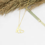 925 Sterling Silver Initial Necklace With Heart