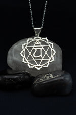 925 Sterling Silver Gold Heart Chakra Necklace