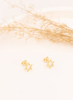 925 Sterling Silver Tiny Star Of David Earrings